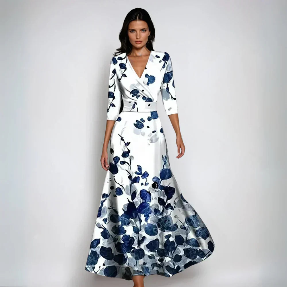 Isabella | Stilfuld Blomstret Omslagskjole